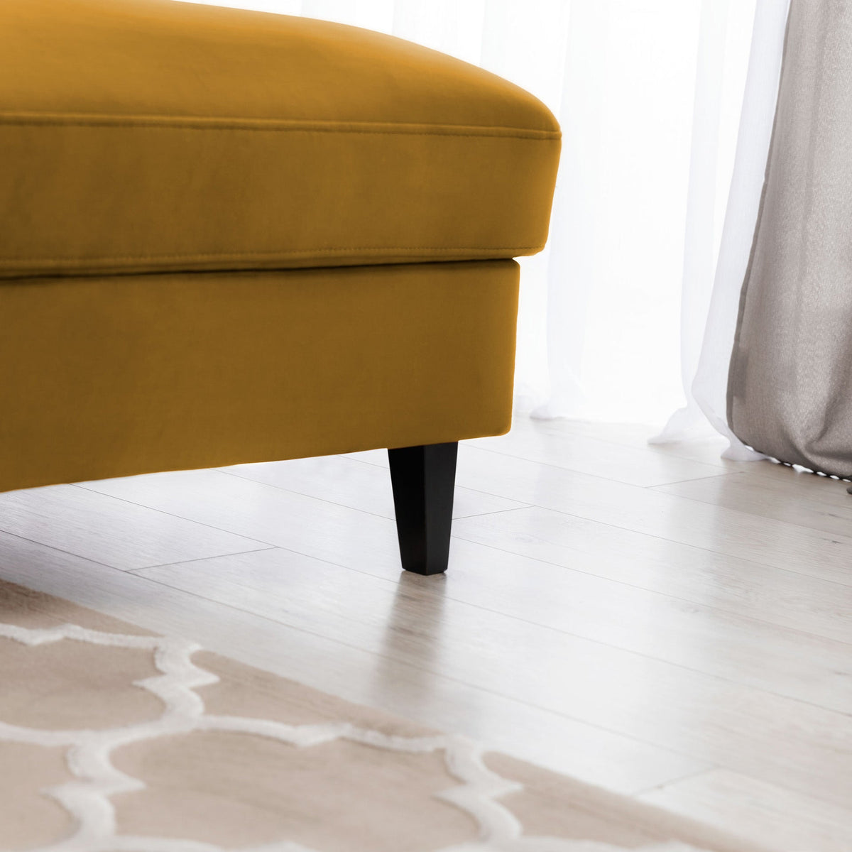 Foble Sectional Storage Sleeper Chaise Sofa - Mustard