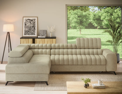 Kanedo Storage Sleeper Sectional Sofa - Beige