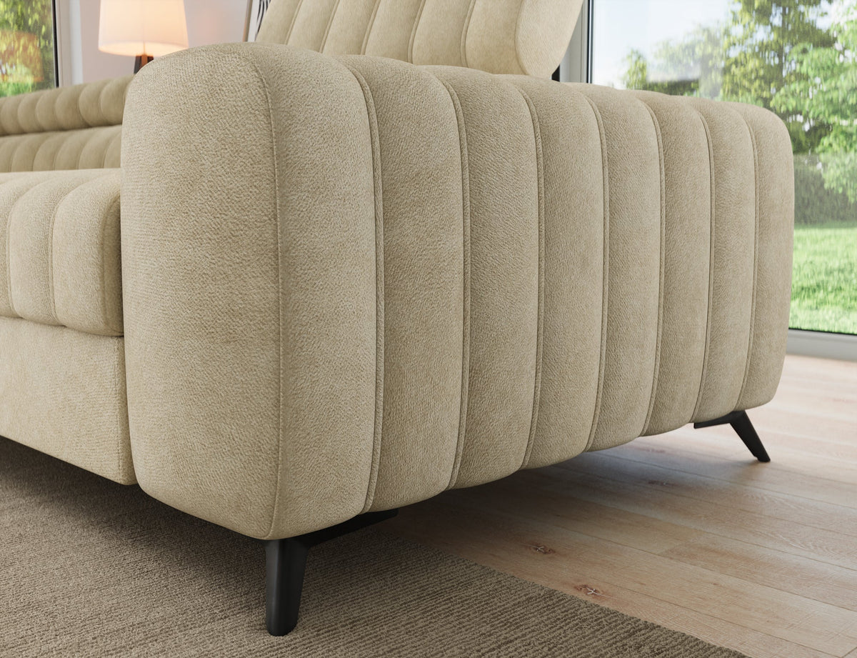 Kanedo Storage Sleeper Sectional Sofa - Beige