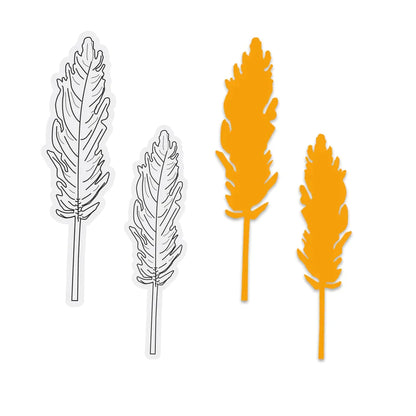 Couture Creations - Pampas Grass Stamp And Dies