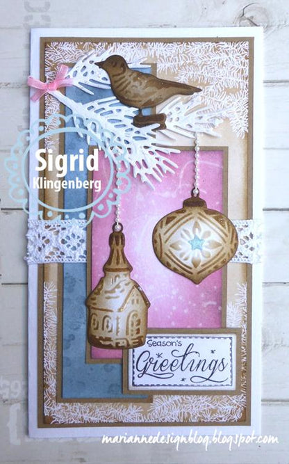 Marianne Design: Craftables Dies - Tiny's Ornaments Church & Owl