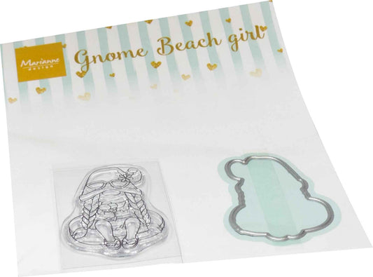 Marianne Design Stamp & Die Set - Gnomes Beach Girl