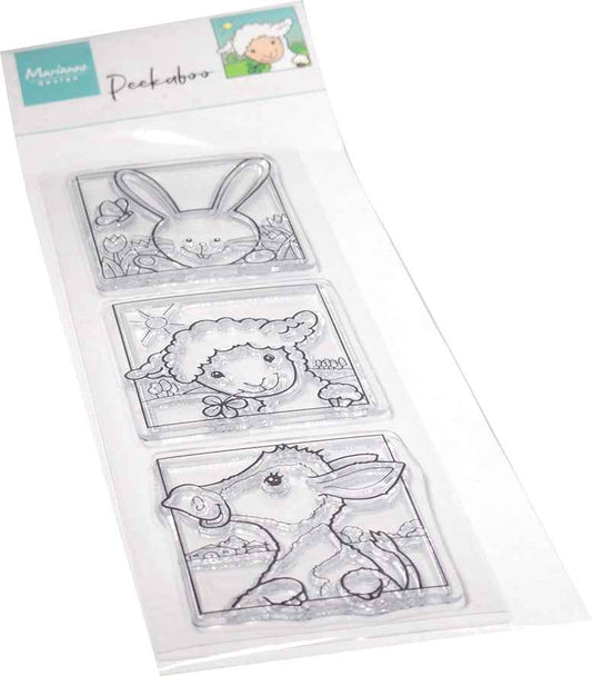 Marianne Design Clear Stamp - Hetty's Peek-A-Boo Spring Animals