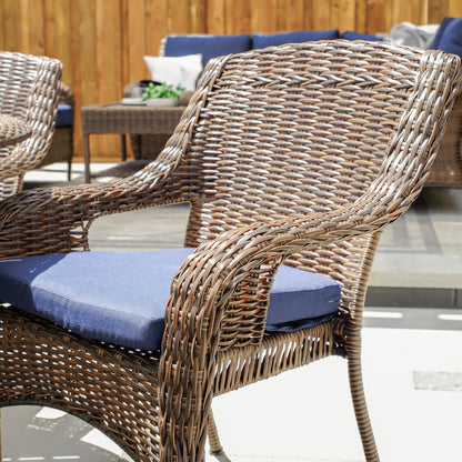 Cambridge 5-Piece Outdoor Wicker Dining Set - AURABAGS SHOP