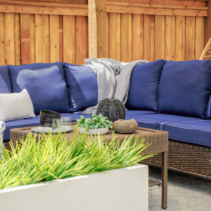 Cambridge 4-Piece Sectional Set With Coffee Table - AURABAGS SHOP