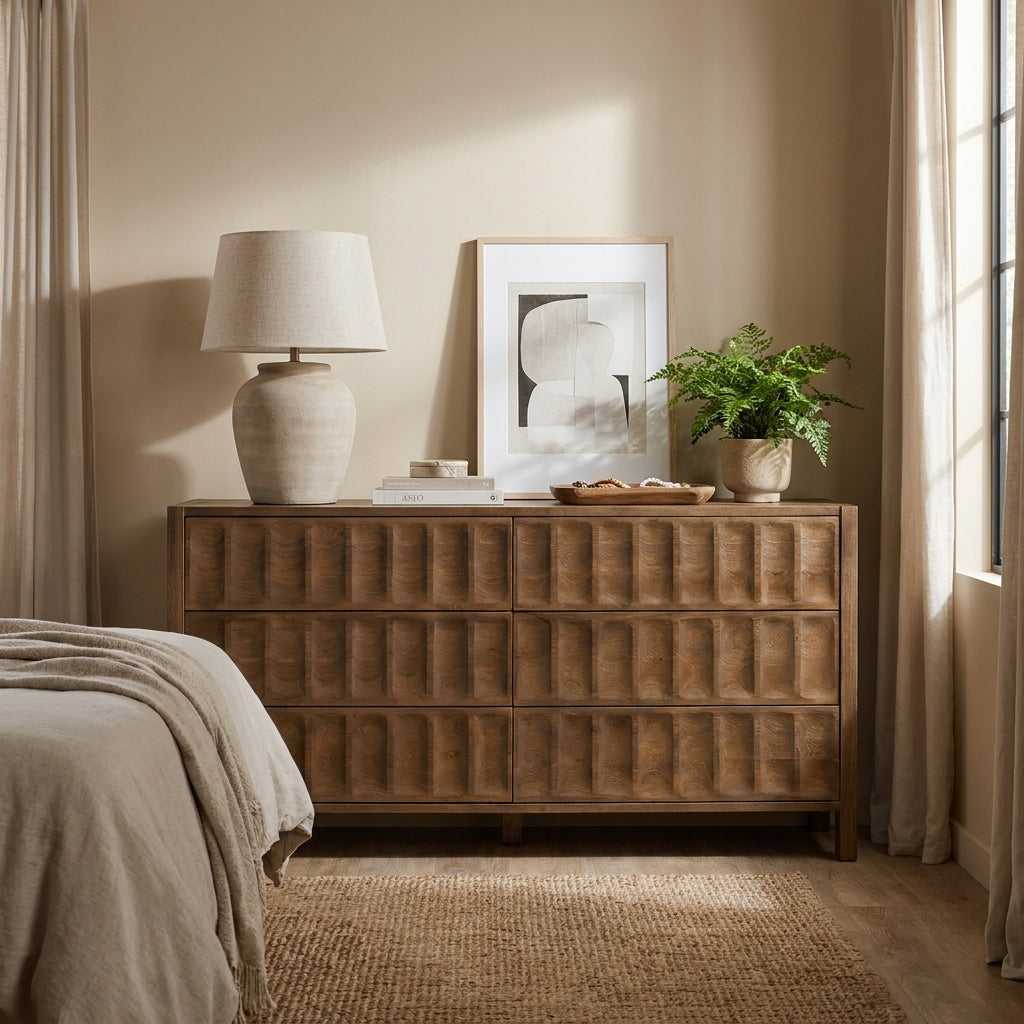 Ronan 6 Drawer Dresser Brown