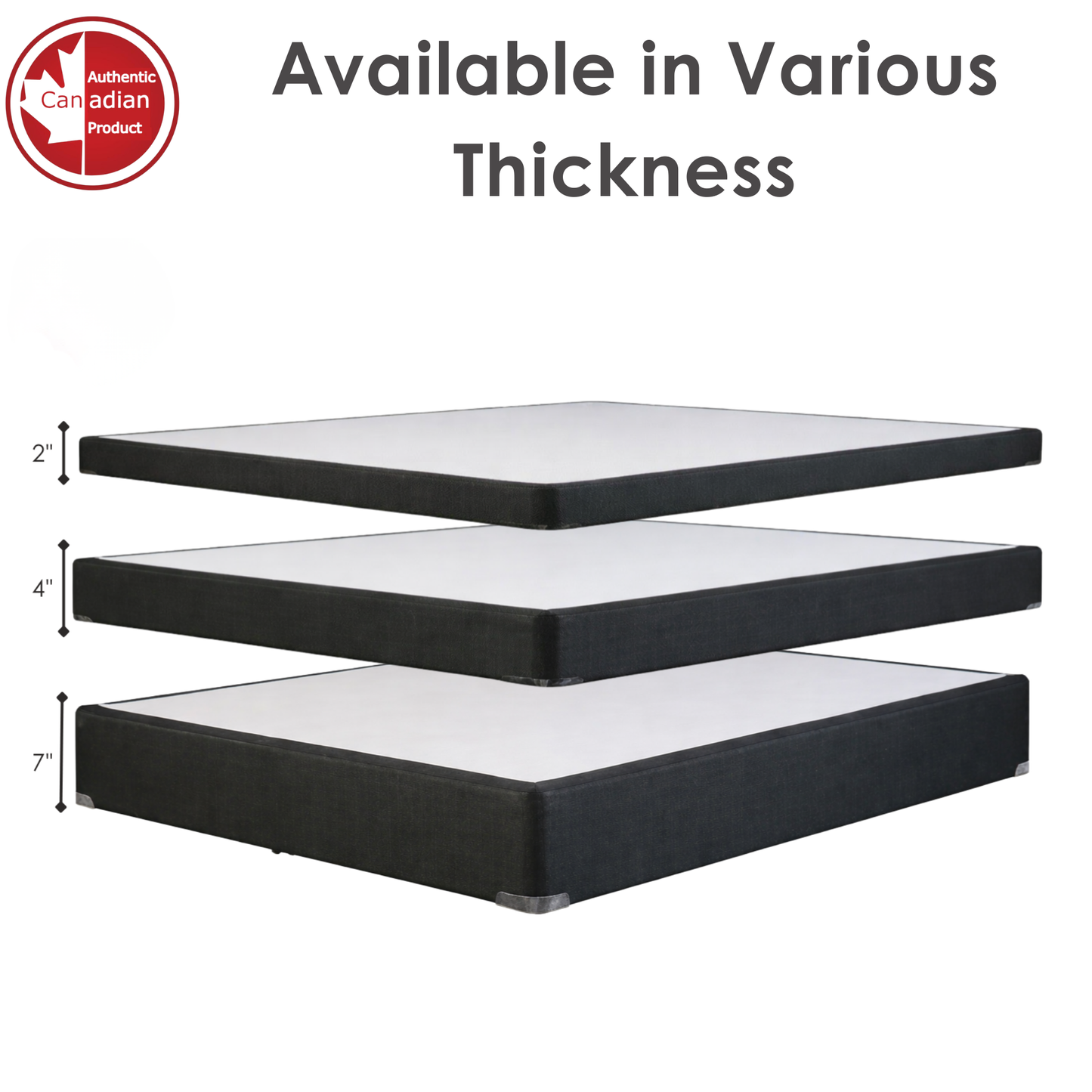 UltraFlex® Premium Massivholz Boxspring Matratzenunterfederung 2" Niedrigprofil - Twin, Double, Queen, King | Premium Hochleistungs-Matratzenbasis, keine Montage erforderlich, kompatibel mit allen Matratzentypen - Hergestellt in Kanada