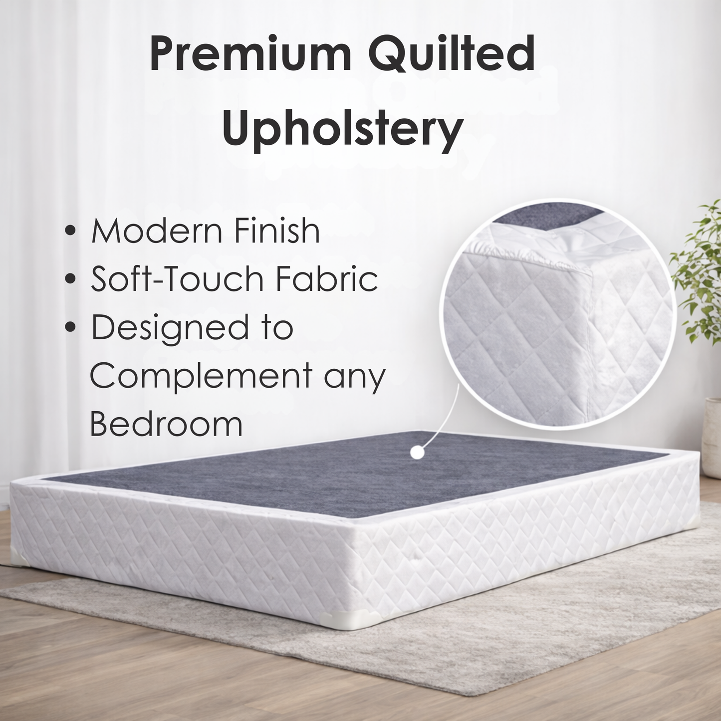 UltraFlex® Premium Massivholz Boxspring Matratzenunterfederung 2" Niedrigprofil - Twin, Double, Queen, King | Premium Hochleistungs-Matratzenbasis, keine Montage erforderlich, kompatibel mit allen Matratzentypen - Hergestellt in Kanada