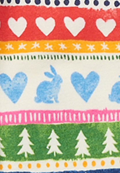 Cream Painted Fairisle Baby Footed Sleeper