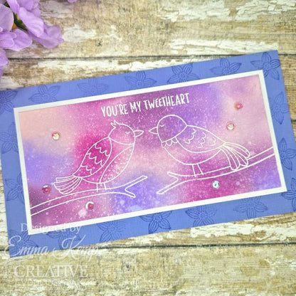 Creative Expressions Jane's Doodles Birdsong Blooms 6 in x 8 in Clear Stamp Set