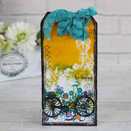 Creative Expressions Designer Boutique I Wheelie Love My Bike 6 in x 4 in Clear Stamp Set