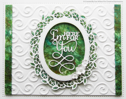 Sue Wilson Frames & Tags Leafy Oval Craft Die