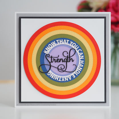 Sue Wilson Circle Sayings Strength Craft Die