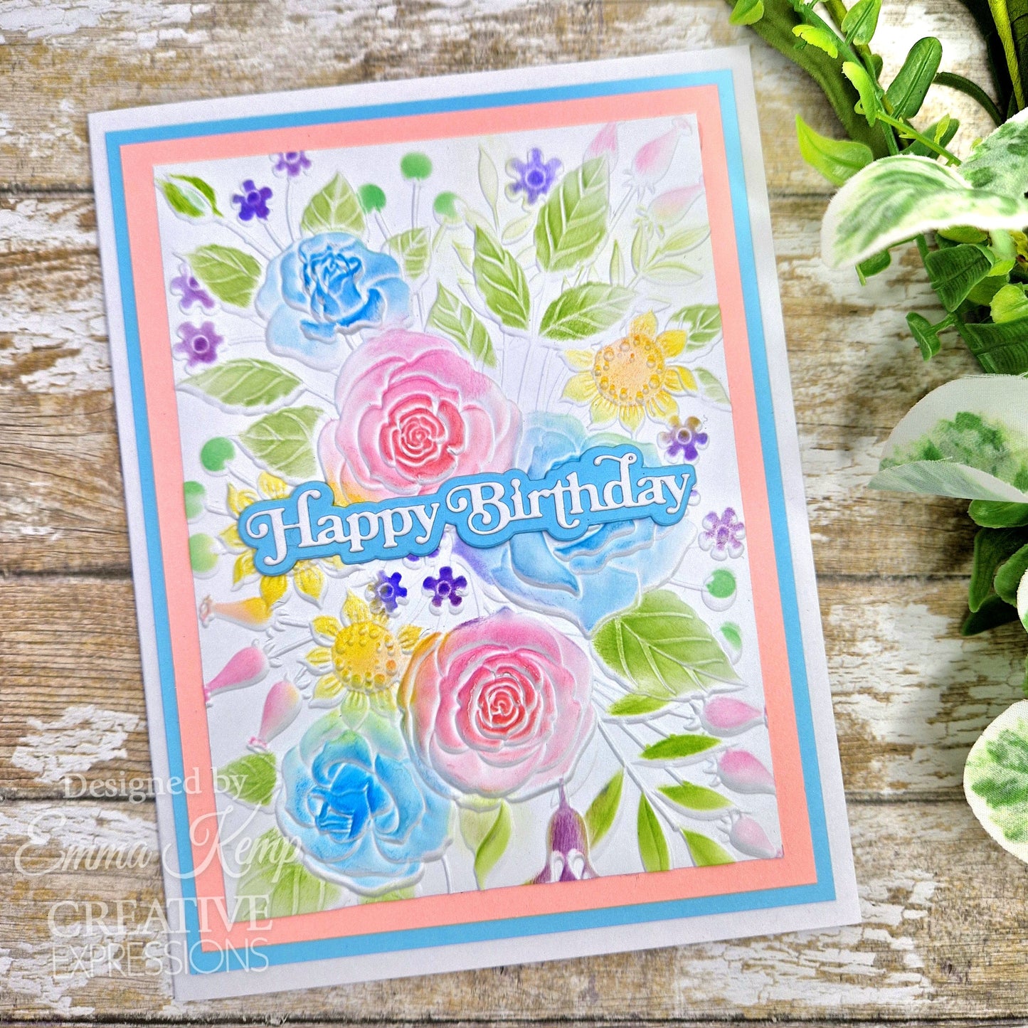Creative Expressions Rose Garden Companion Colouring Stencil 6 in x 8 in Set of 2