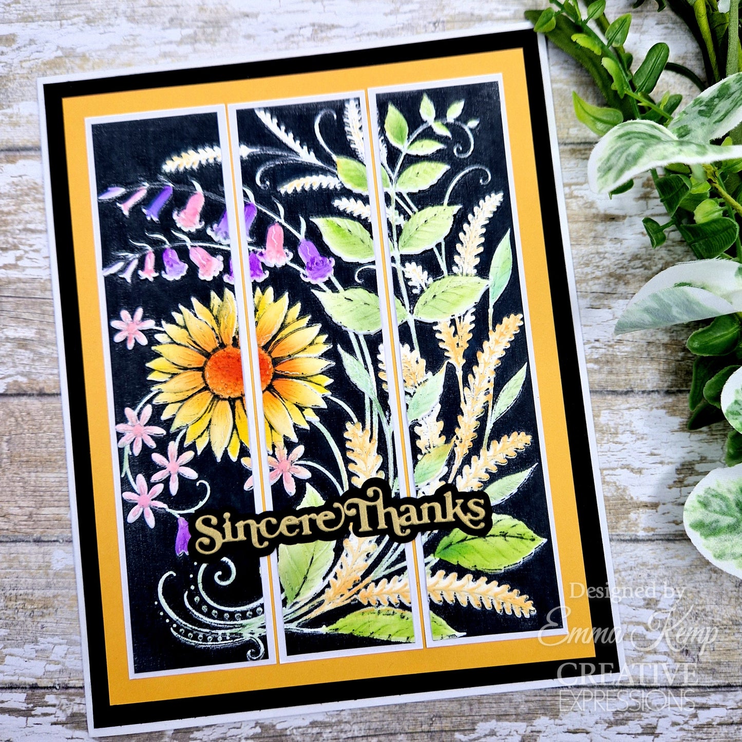 Creative Expressions Sunshine Serenade Companion Colouring Stencil 6 in x 8 in Set of 2