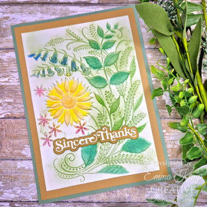 Creative Expressions Sunshine Serenade Companion Colouring Stencil 6 in x 8 in Set of 2