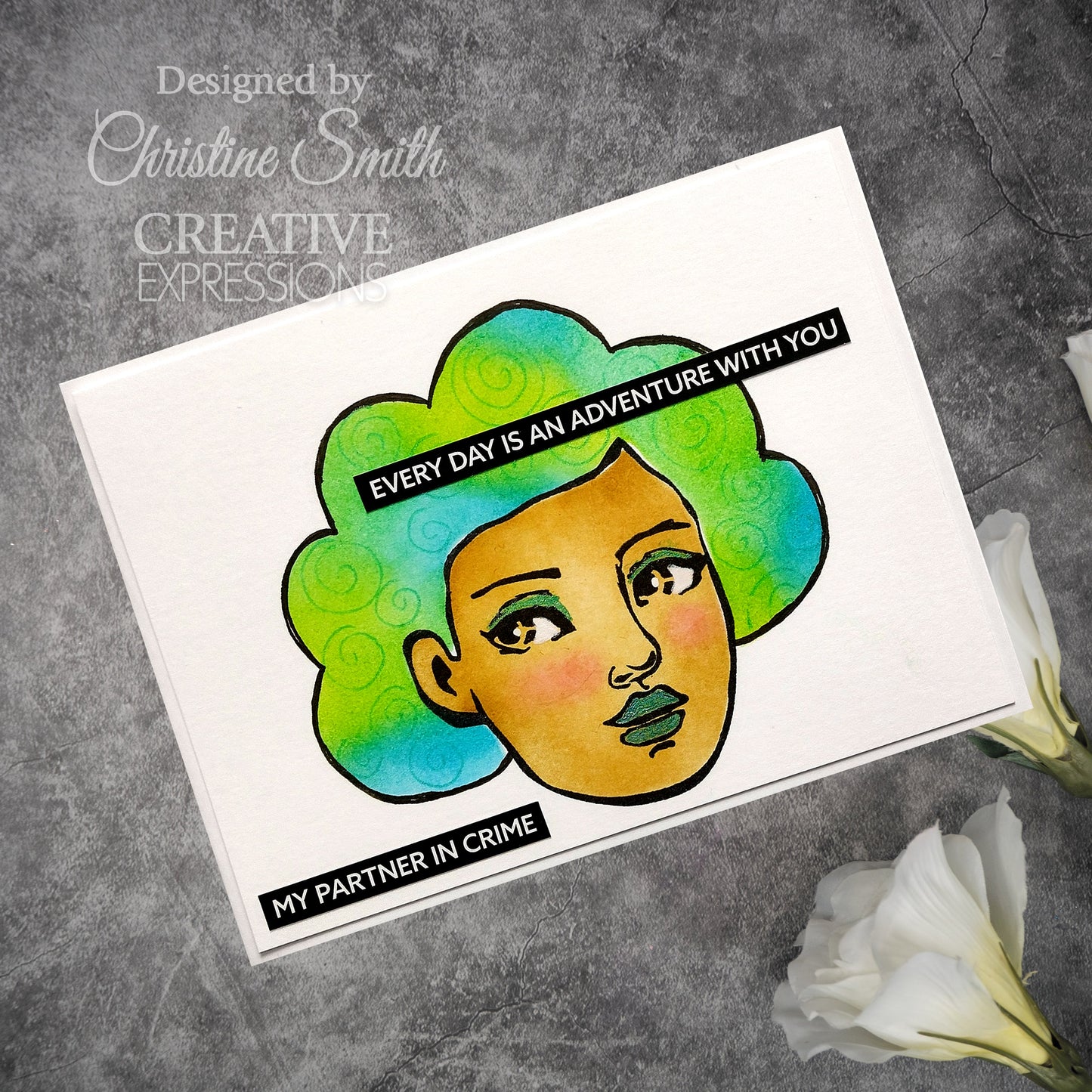 Creative Expressions Jane Davenport SideChick 7 in x 7 in Stencil