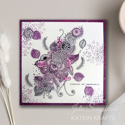 Katkin Krafts Circles Of Happiness 6 in x 8 in Clear Stamp Set