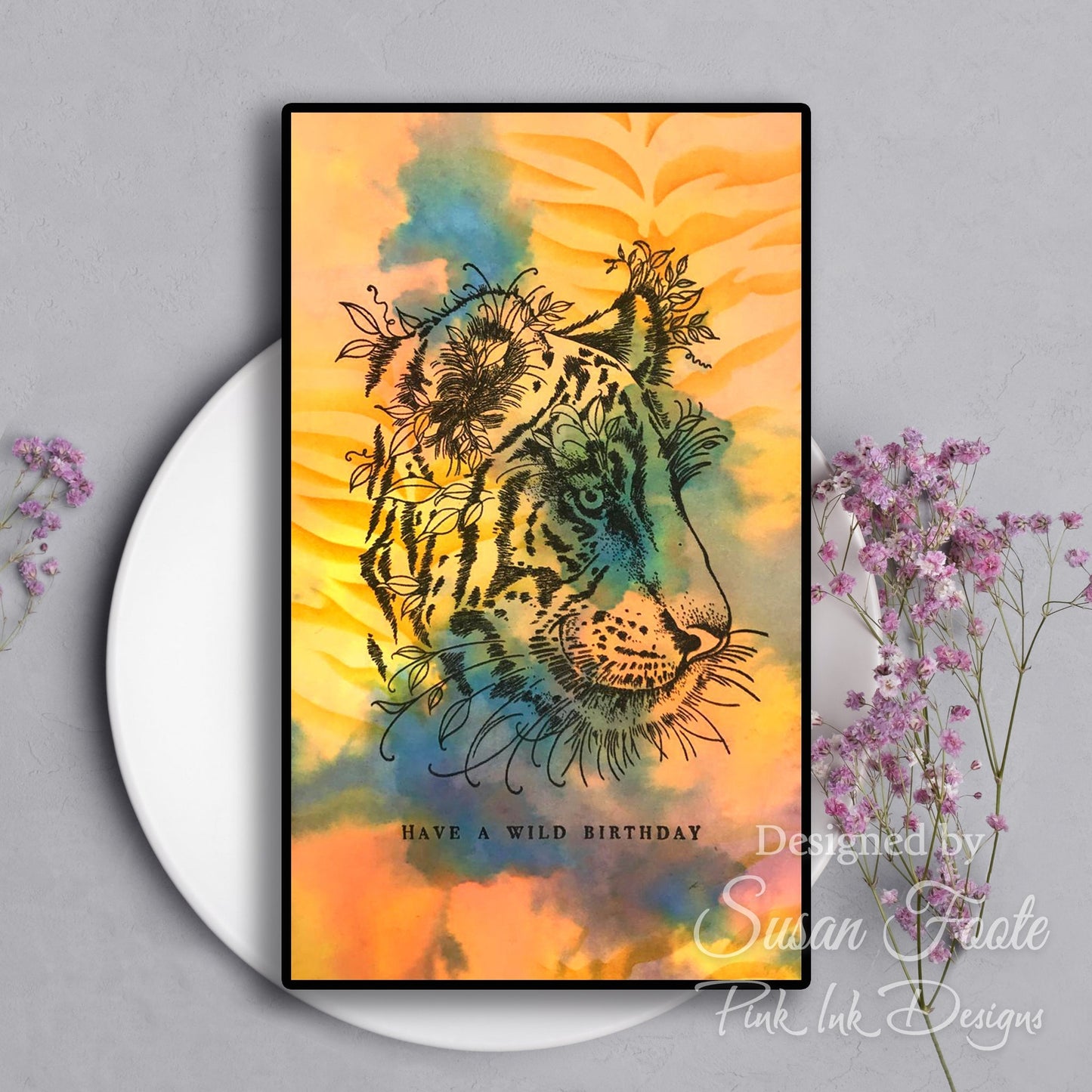 Pink Ink Designs Sher Khan 6 in x 8 in Clear Stamp Set