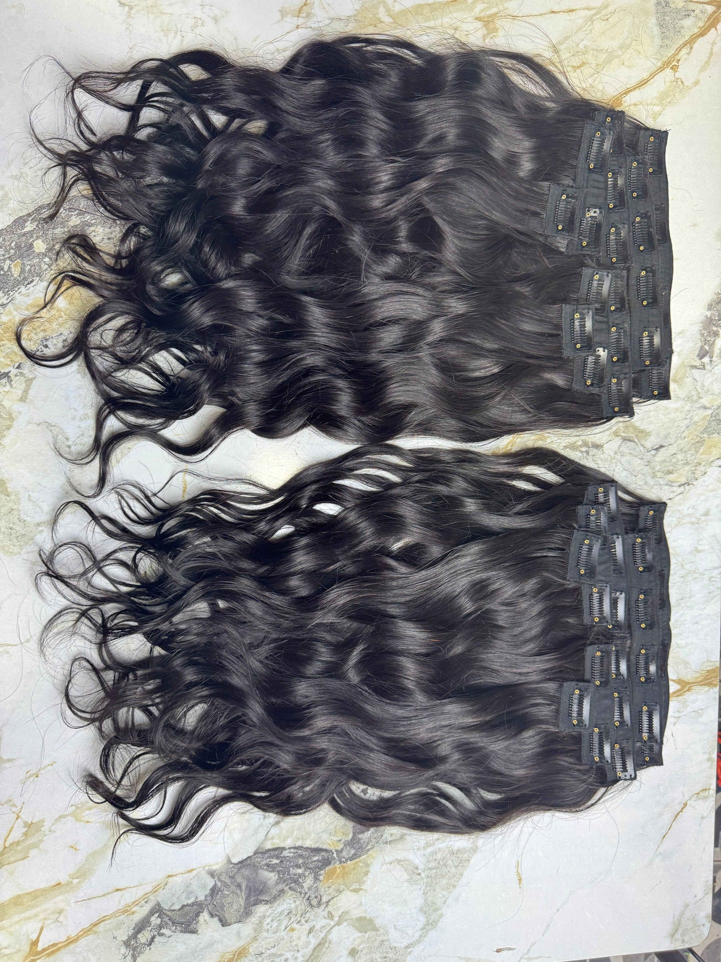 Indian Virgin Wavy Clip On Set