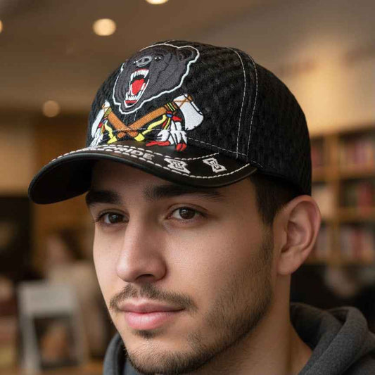 Bear Pattern Native Cap