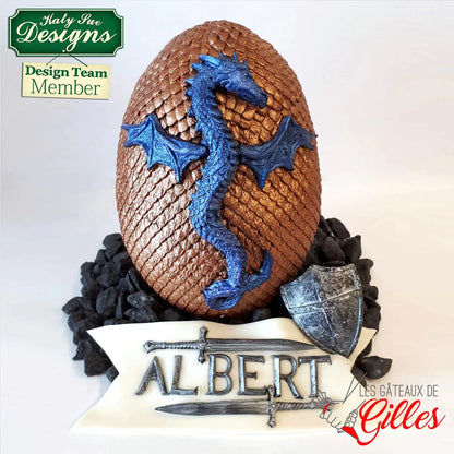 Continuous Dragon Scales Silicone Mould