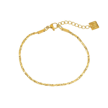 KANAI Gold: Modern Intricate Textured Twist Chain Bracelet