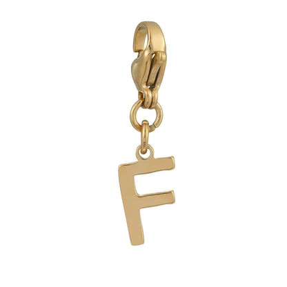 SOLID LETTER MINI CHARMS A–Z in GOLD: Dainty Initial Alphabet Pendant for Necklaces & Bracelets — $12.50