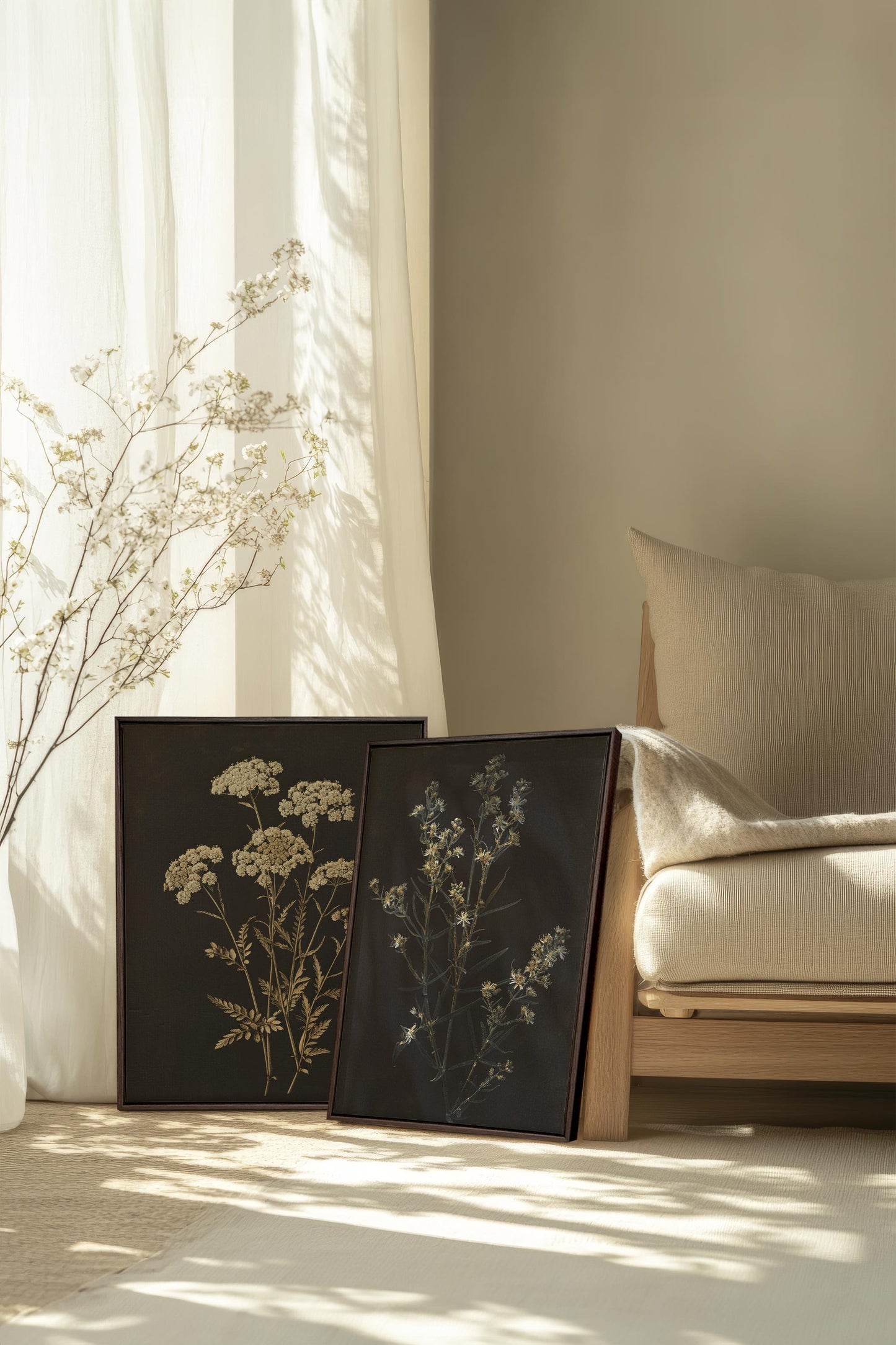 DUO KOSTBARE BLUMEN (2 Werke auf gespannter Leinwand)