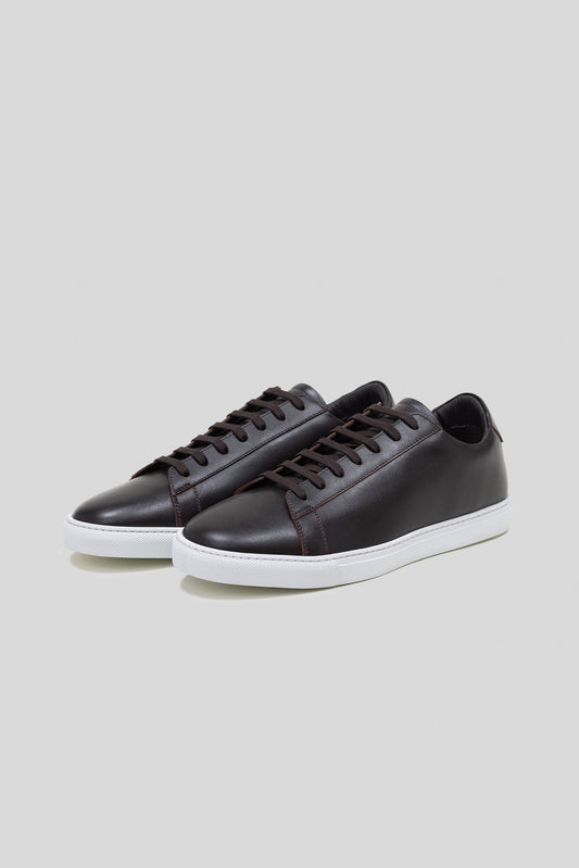 Dark Brown Calfskin Leather Città Sneaker