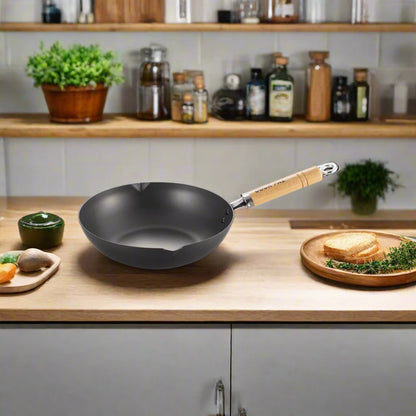 Yoshikawa Cook-Pal Ren Japanese Deep Fry Pan 28cm Carbon Steel | Japan