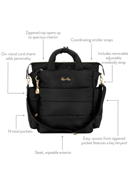 Dream Convertible Midnight Black Diaper Bag