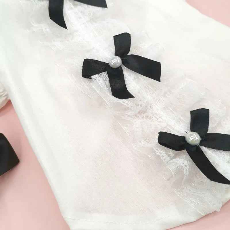Charlise Shirt & Bow Set for Dogs – Elegant Dog Shirt Outfit