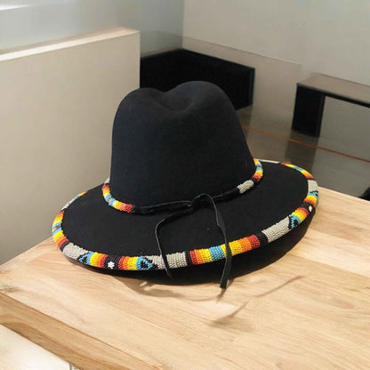 Size-60 Handmade Beaded Hat
