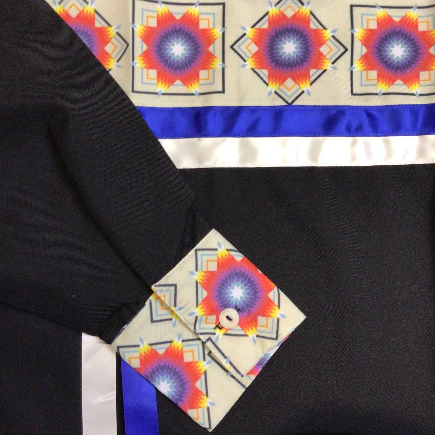 Ribbon Shirt with feathers