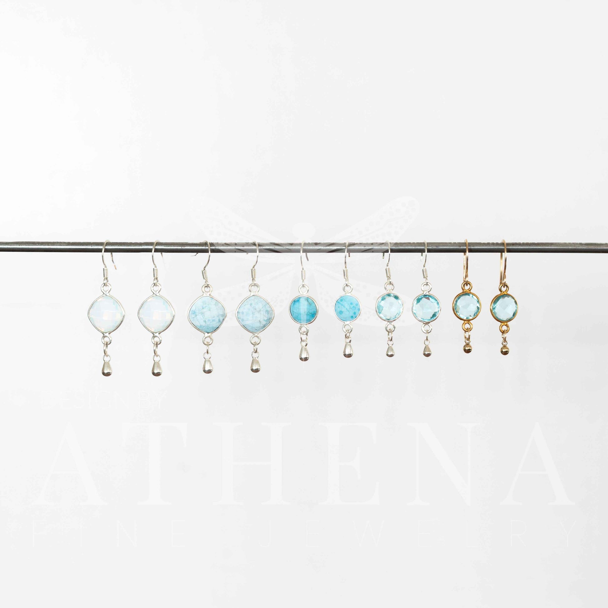 Raw Turquoise Earrings in Sterling Silver – Bold Elegance for the Modern Woman