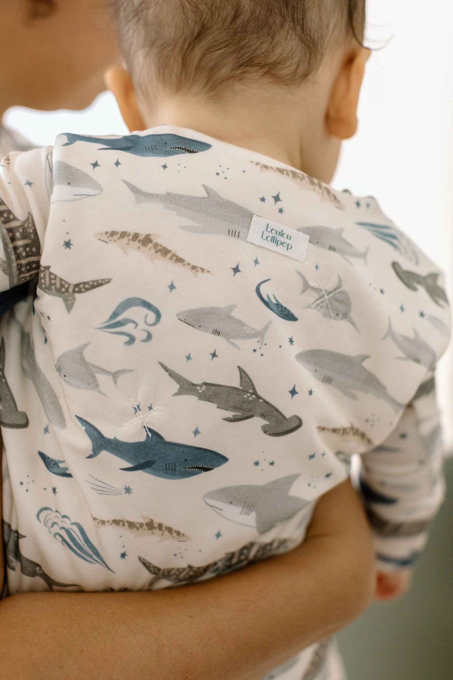 Baby Sleep Sack TENCEL™ 1.0 TOG - Smiley Sharks