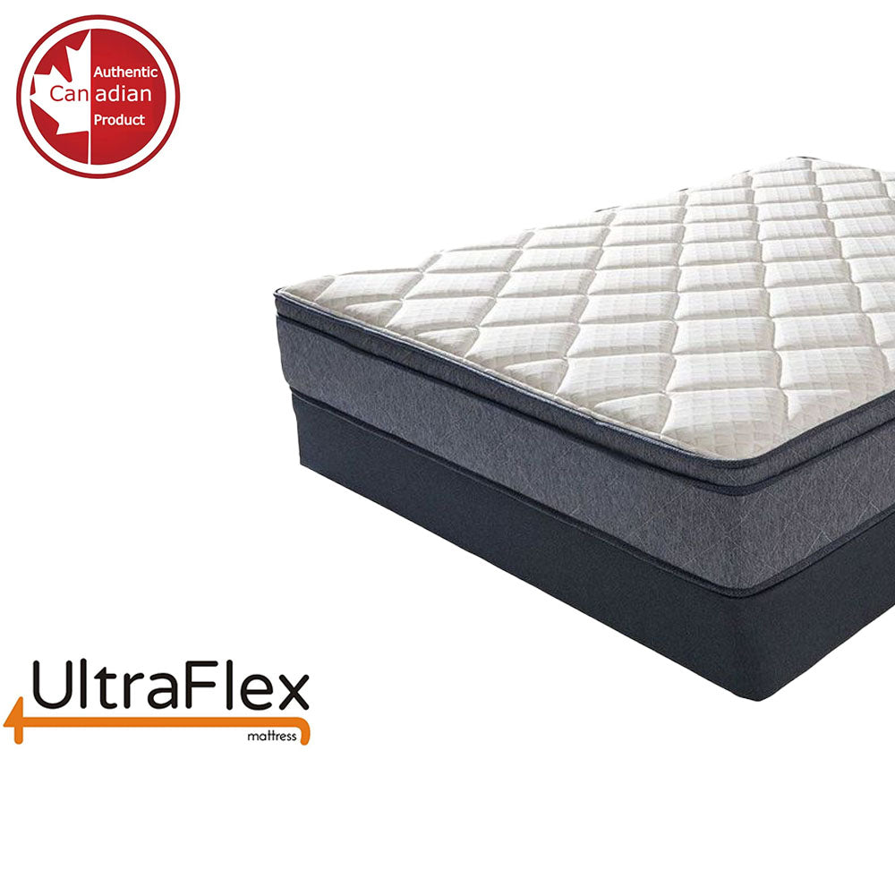 UltraFlex® DELIGHT- Advanced Orthopedic Support, High-Density Pressure Relief Foam, Multiple Posture Support, Motion Transfer Pockets, CoolGel (Made in Canada) - With Waterproof Mattress Protector
