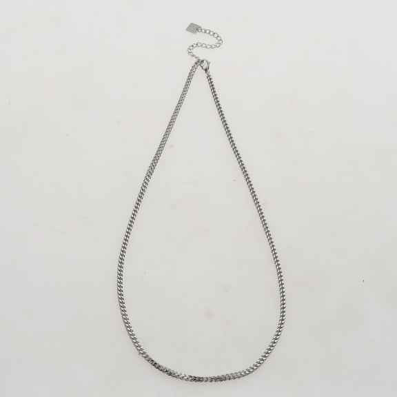 FARAH 28": Cuban Link Silver Chain Necklace