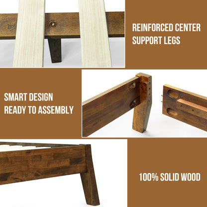 Serenity Deluxe Wood Platform Bed Frame