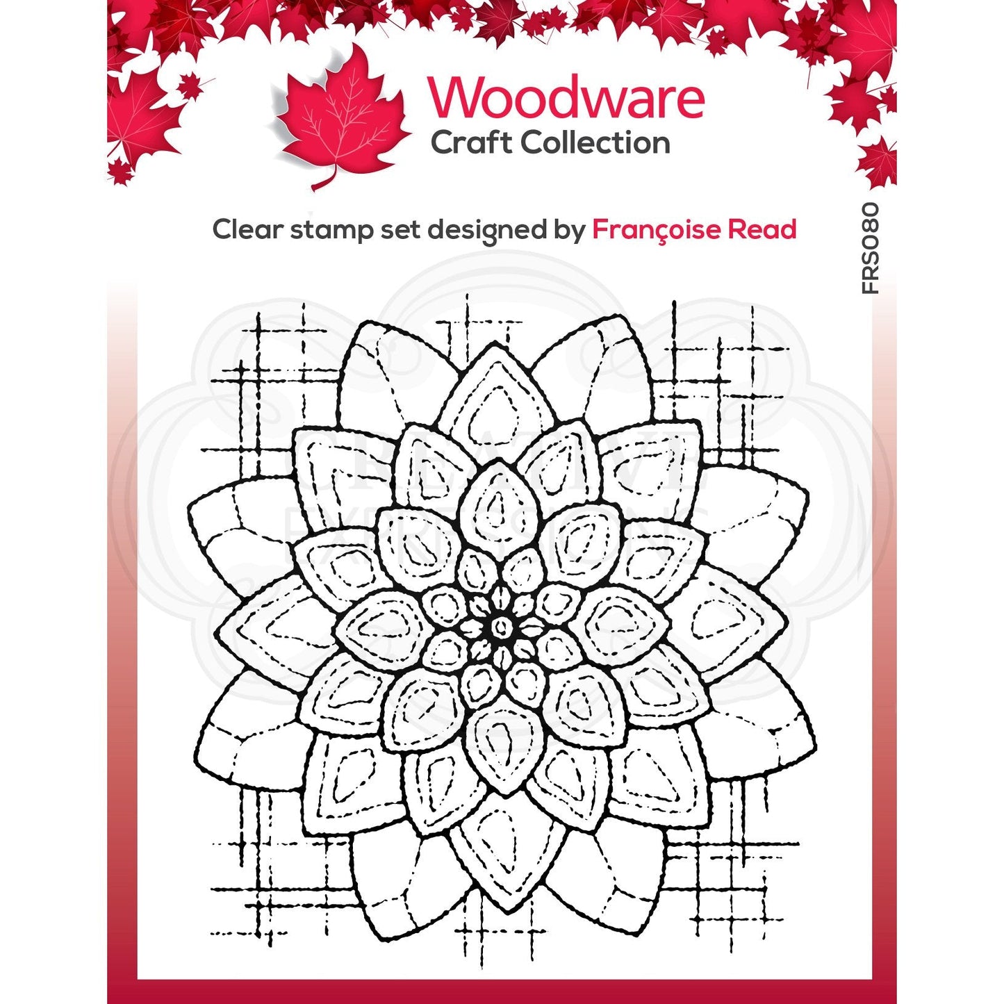 Woodware Clear Singles Blossom  4 in x 4 in Stamp