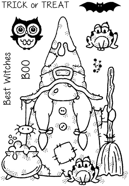 Woodware Clear Singles Witchy Woo 4 in x 6 in Stamp Set
