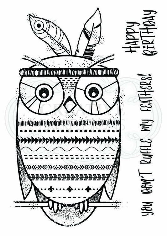 Woodware Clear Singles Bo-Hoot! 4 in x 6 in Stamp