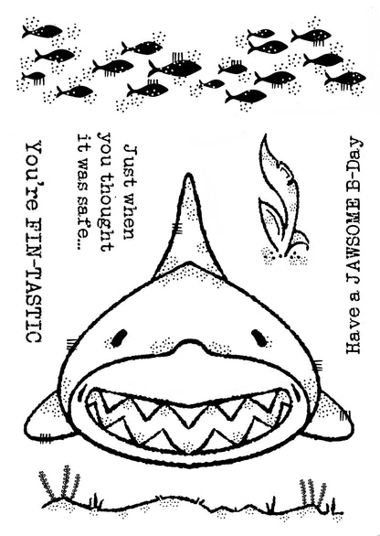 Woodware Clear Singles Jaws 4 in x 6 in Stamp