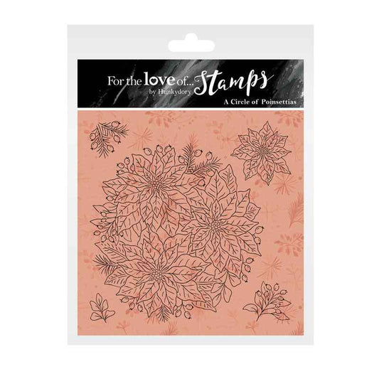 For the Love of Stamps - A Circle of Poinsettias