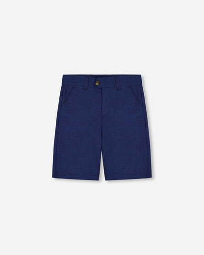 Slant Pocket Bermuda Shorts Navy Blue