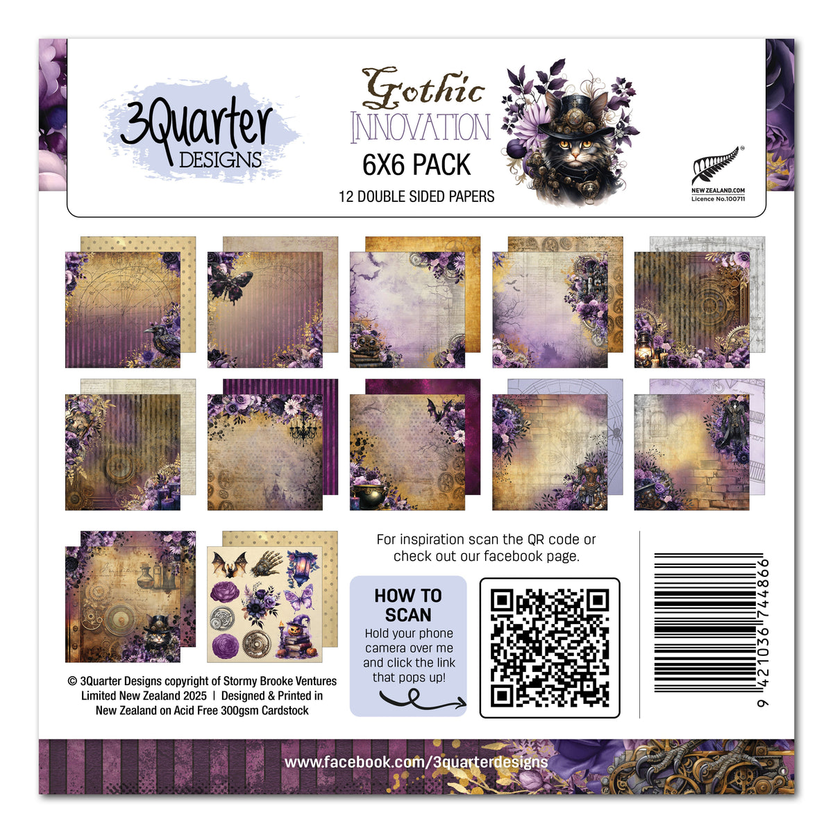 3Quarter Designs Gothic Innovation 6x6 Paper Pack