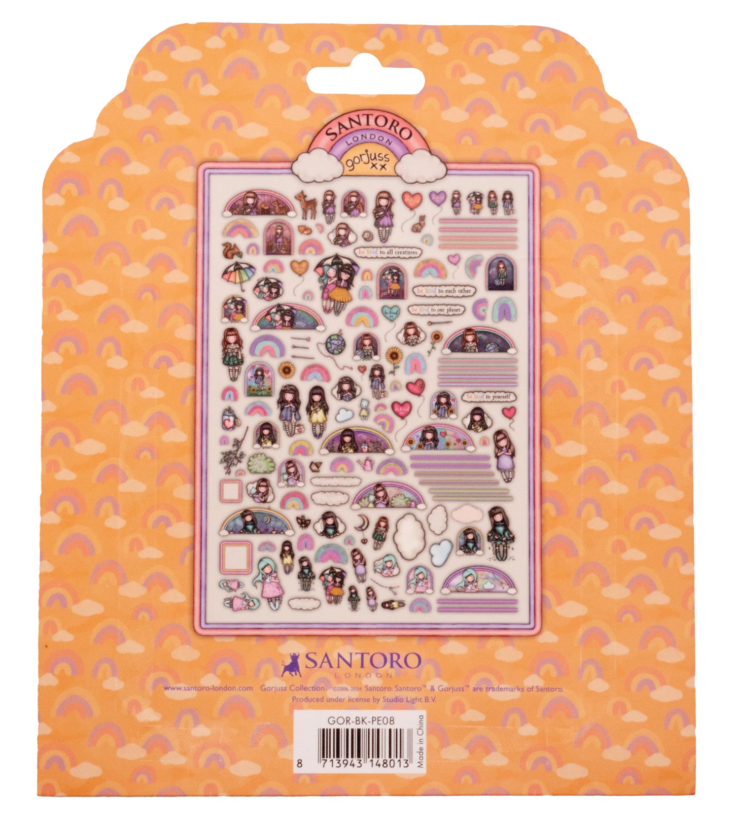 SAN Paper Elements Gorjuss - Be Kind Cut Out Embellishments 166x198x14mm 148 PC nr.08