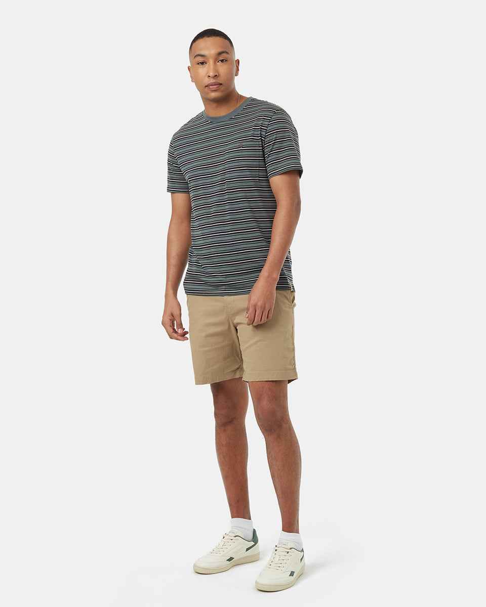 TreeBlend Stripe Button Pocket T-Shirt