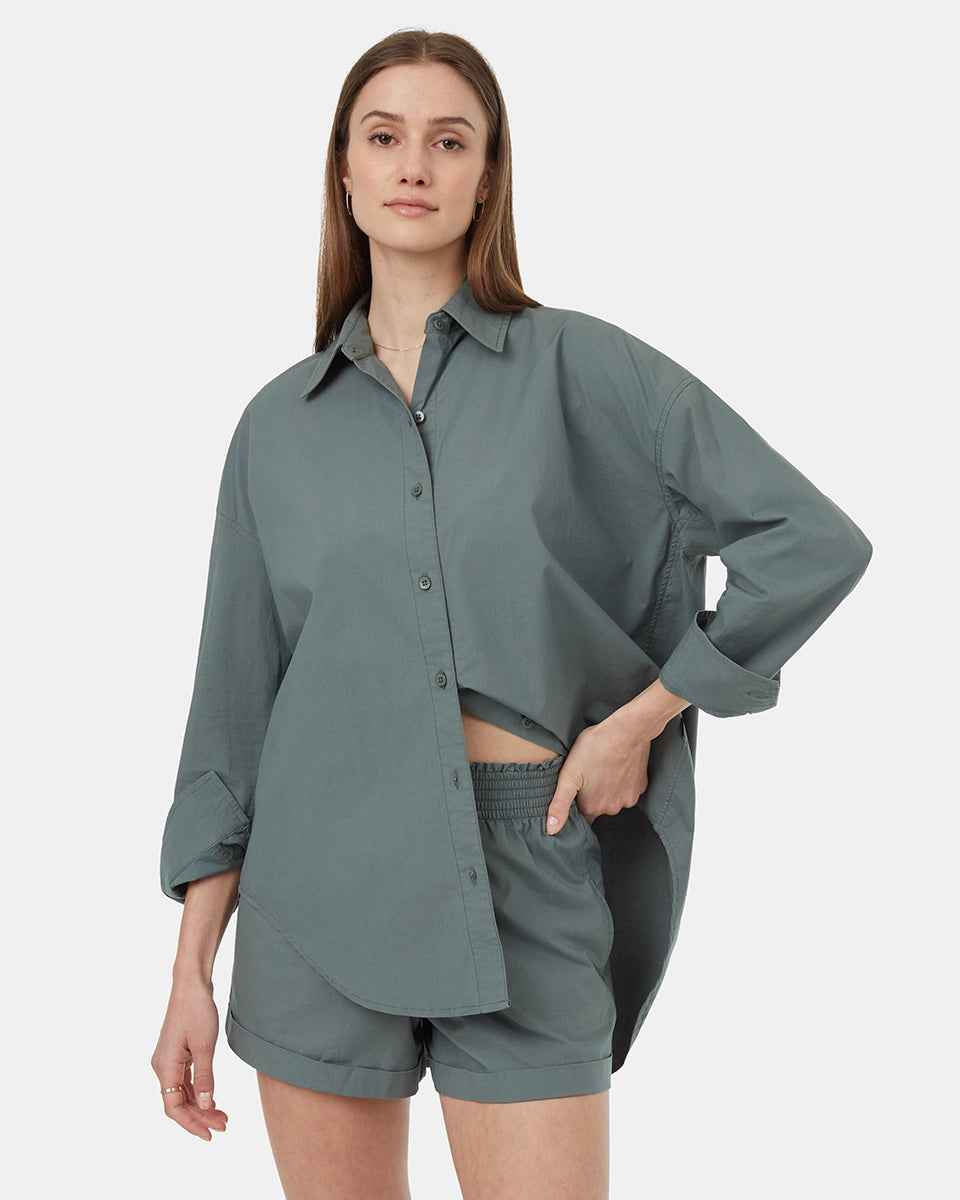 EcoStretch Cotton Oversized Shirt